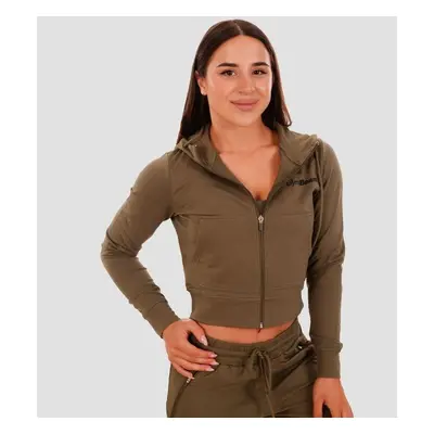 GymBeam Dámská mikina Zip-up TRN olive