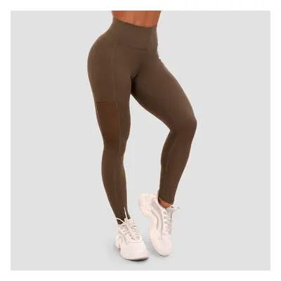 GymBeam Dámské legíny Mesh Panel olive