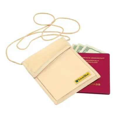 Travel Blue Neck Wallet Rfid Beige