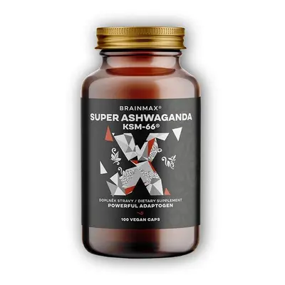 BrainMax Super Ashwagandha extrakt KSM-66 100 rostlinných kapslí