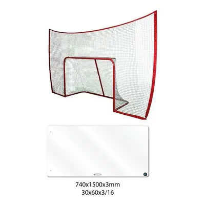 Merco Target FG skládací branka s postranní sítí + Hockey Revolution My Shoot Pad 150x75x3 cm