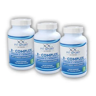 FitSport Nutrition 3x B-Complex + Vitamin C + Vitamin E 100 vege caps