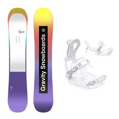 Gravity Thunder Jr juniorský snowboard + Raven Fastec FT360 white vázání