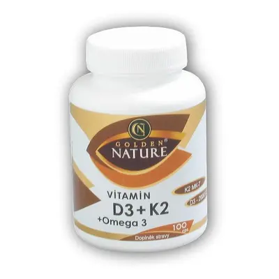 Golden Natur Vitamin D3 + K2 + Omega 3 100 kapslí