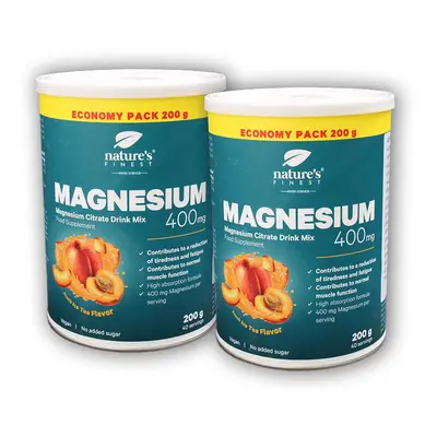 Natures Finest 2x Magnesium drink mix 400mg / serving 200g