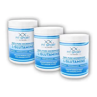 FitSport Nutrition 3x 100% Pure Micronized L-Glutamine 550g