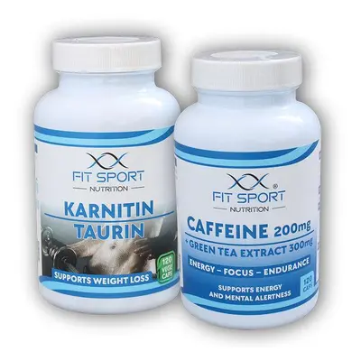 FitSport Nutrition Karnitin Taurin 120 vege caps + Caffeine 200mg + Green Tea 300mg 120 caps