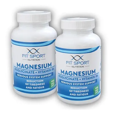 FitSport Nutrition 2x Magnesium Bisglycinate + Vitamin B6 120 vege caps