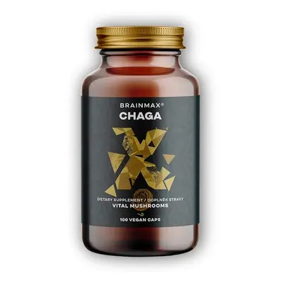 BrainMax Chaga extrakt 500mg 100 rostlinných kapslí