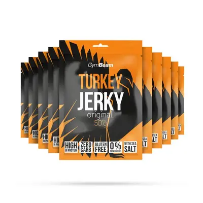 GymBeam Sušené maso Turkey Jerky 10 x 50 g