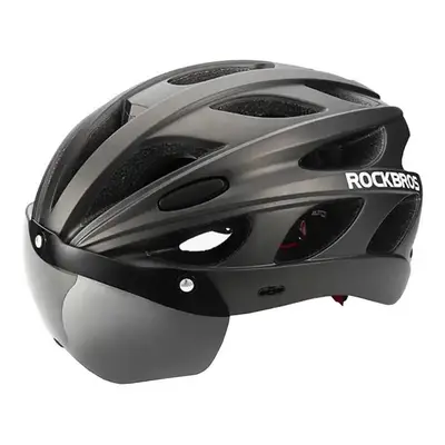 Rockbros Cyklistická přilba s brýlemi TT-16 (černá)