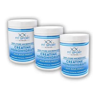 FitSport Nutrition 3x 100% Pure Micronized Creatine Monohydrate 550g