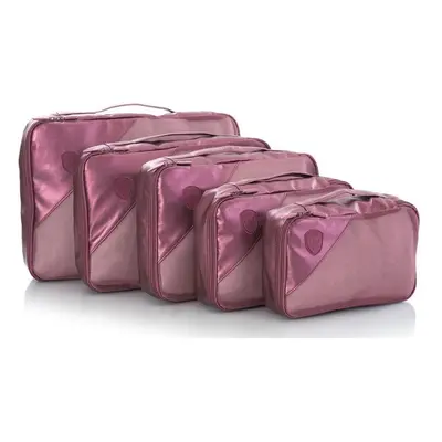 Heys Metallic Packing Cube Burgundy – 5 kusů