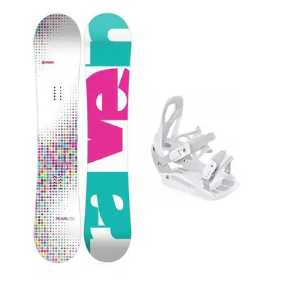 Raven Pearl white dětský snowboard + Raven S230 White vázání