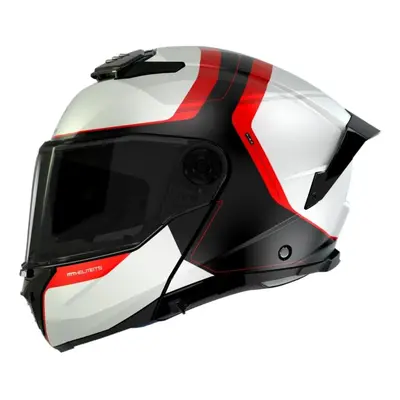 MT Helmets ATOM 2 SV EMALLA B0 matná bílo-černo-červená