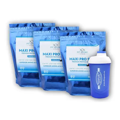 Fit Sport Nutrition 3x Maxi Pro 90% 750g + šejkr Fitsport