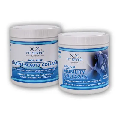 FitSport Nutrition 100% Pure Mobility Collagen 300g + 100% Pure Marine Beauty Collagen 250g