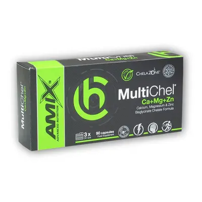 Amix ChelaZone MultiChel Calcium + Magnesium + Zinc 90 Vcps