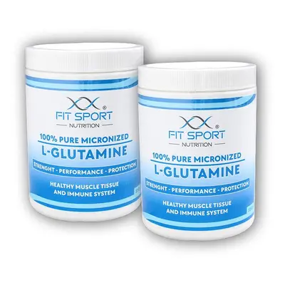 FitSport Nutrition 2x 100% Pure Micronized L-Glutamine 550g