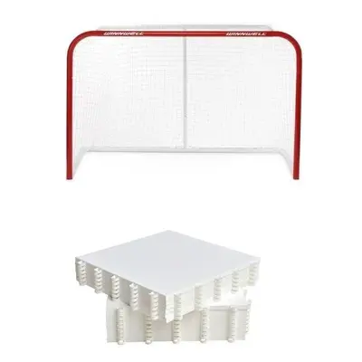 Winnwell 60 Quik Net branka + Hockey Revolution Hockey Tiles desky (18 ks)