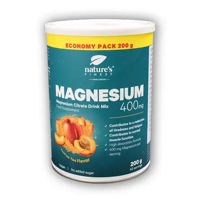 Natures Finest Magnesium drink mix 400mg / serving 200g