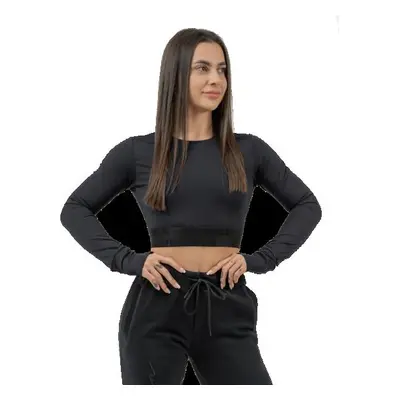 Nebbia Dámský crop top s dlouhým rukávem INTENSE Perform 839