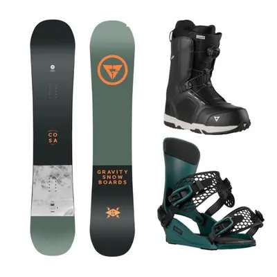 Gravity Cosa 24/25 snowboard + Gravity Drift steel green vázání + Gravity Recon Atop black boty