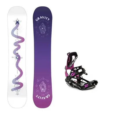 Gravity Sirene White 24/25 dámský snowboard + Raven Fastec FT360 black/fuchsia vázání