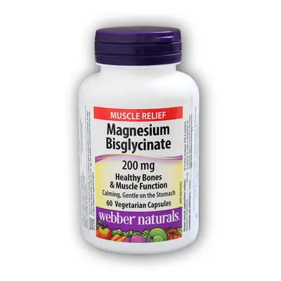 Webber Naturals Magnesium Bisglycinate 200 mg 60 kapslí