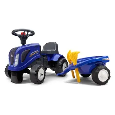 Falk Odrážedlo 280c Baby New Holland T7 s vlečkou a lopatkou s hrabičky