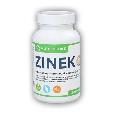 Nutri House Zinek 25mg 100 tablet