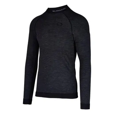 Blizzard Mens long sleeve merino wool anthracite