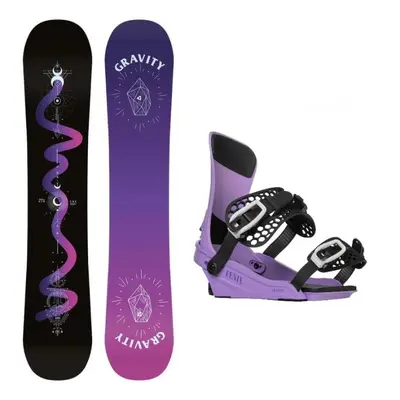 Gravity Sirene Black 24/25 dámský snowboard + Gravity Fenix levander vázání