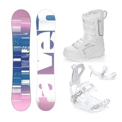 Raven Supreme white snowboard + Raven Fastec FT360 white vázání + Raven Pearl white boty