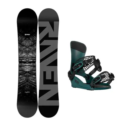 Raven Mystic snowboard + Gravity Drift steel green vázání