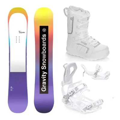 Gravity Thunder 24/25 snowboard + Raven Fastec FT360 white vázání + Raven Pearl white boty