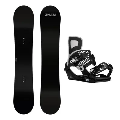 Raven Pure black pánský snowboard + Gravity Indy black/white snb vázání