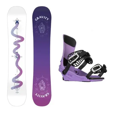 Gravity Sirene White 24/25 dámský snowboard + Gravity Fenix levander vázání