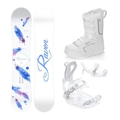 Raven Mia White snowboard + Raven Fastec FT360 white vázání + Raven Pearl white boty