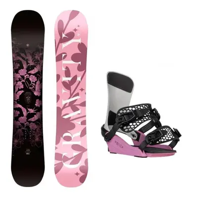 Gravity Empire 24/25 dámský snowboard + Gravity Fenix grey/rose vázání