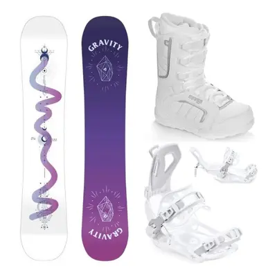 Gravity Sirene White 24/25 snowboard + Raven Fastec FT360 white vázání + Raven Pearl white boty