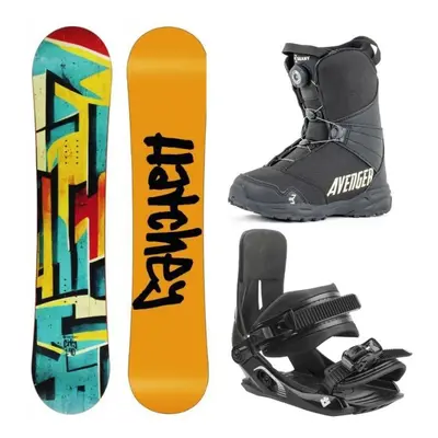 Hatchey City juniorský snowboard + Hatchey Tactic Junior vázání + Beany Avenger BS