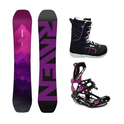 Raven Destiny snowboard + Raven Fastec FT360 black/fuchsia vázání + Raven Diva boty