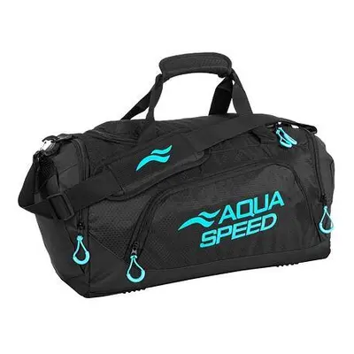 Aqua-Speed Duffle Bag L sportovní taška černá-tyrkysová