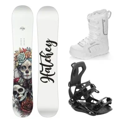 Hatchey Eternity dámský snowboard + Hatchey Fastec vázání + Raven Pearl white boty