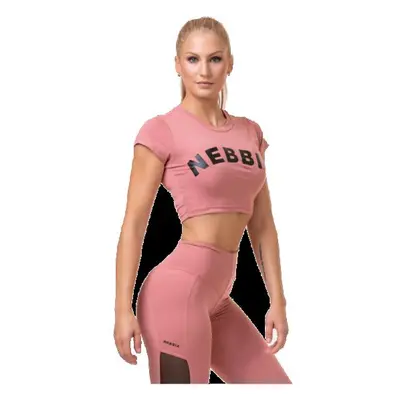 Nebbia SPORTY HERO crop top s krátkým rukávem 584