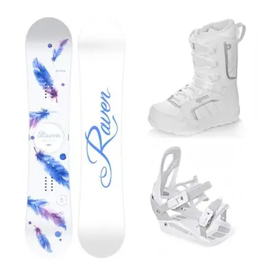 Raven Mia White snowboard + Raven S230 White vázání + Raven Pearl white boty