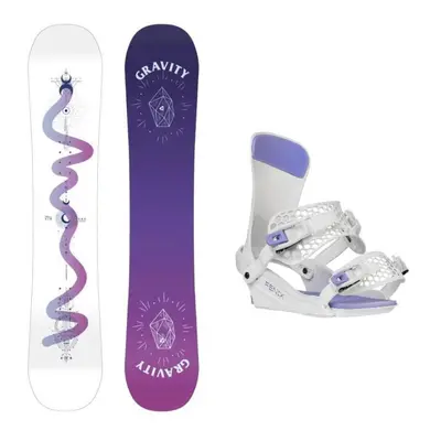 Gravity Sirene White 24/25 dámský snowboard + Gravity Fenix white/lavender vázání