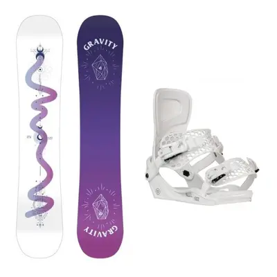 Gravity Sirene White 24/25 dámský snowboard + Gravity Rise white vázání