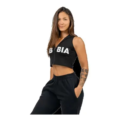 Nebbia Crop mikina bez rukávů MUSCLE MOMMY 258